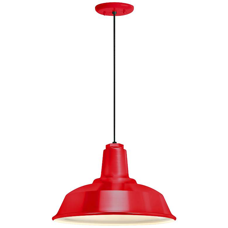 Image 1 RLM Heavy Duty 8 1/4"H Red Outdoor Hanging Light