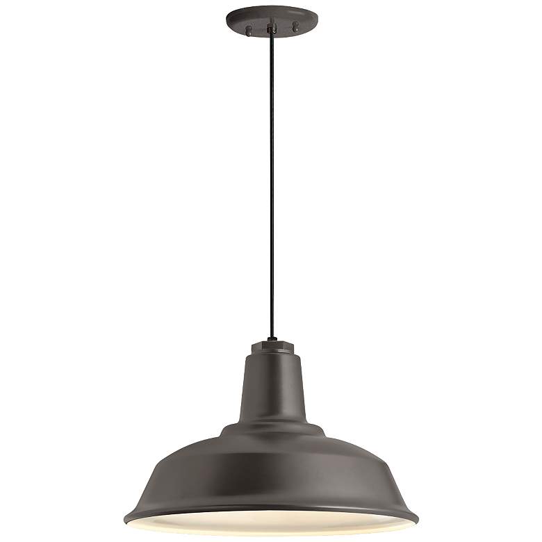 Image 1 RLM Heavy Duty 8 1/4"H Textured Bronze Outdoor Hanging Light