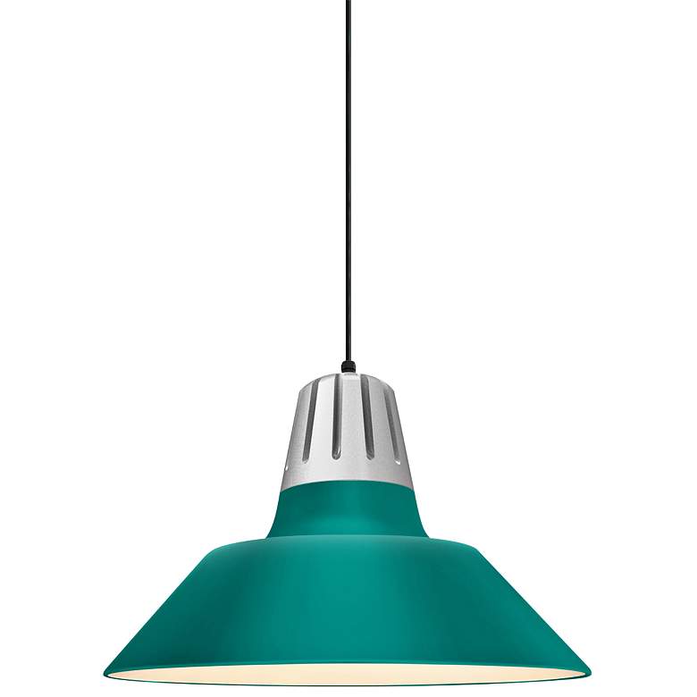 Image 1 RLM Heavy Metal 12" High Tahitian Teal Outdoor Hanging Light
