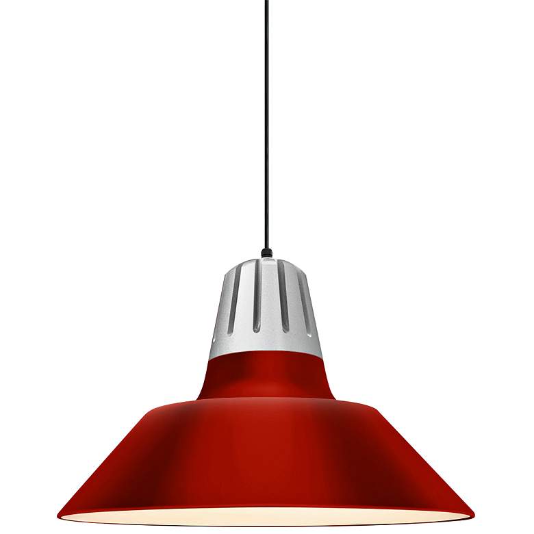 Image 1 RLM Heavy Metal 13" High Red Aluminum Outdoor Hanging Light