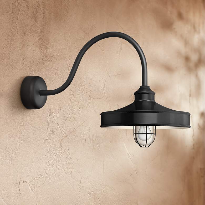Image 1 RLM Nostalgia 18" High Black Outdoor Wall Light