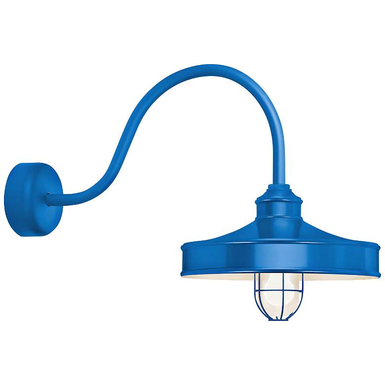 Image 1 RLM Nostalgia 18" High Blue Outdoor Wall Light