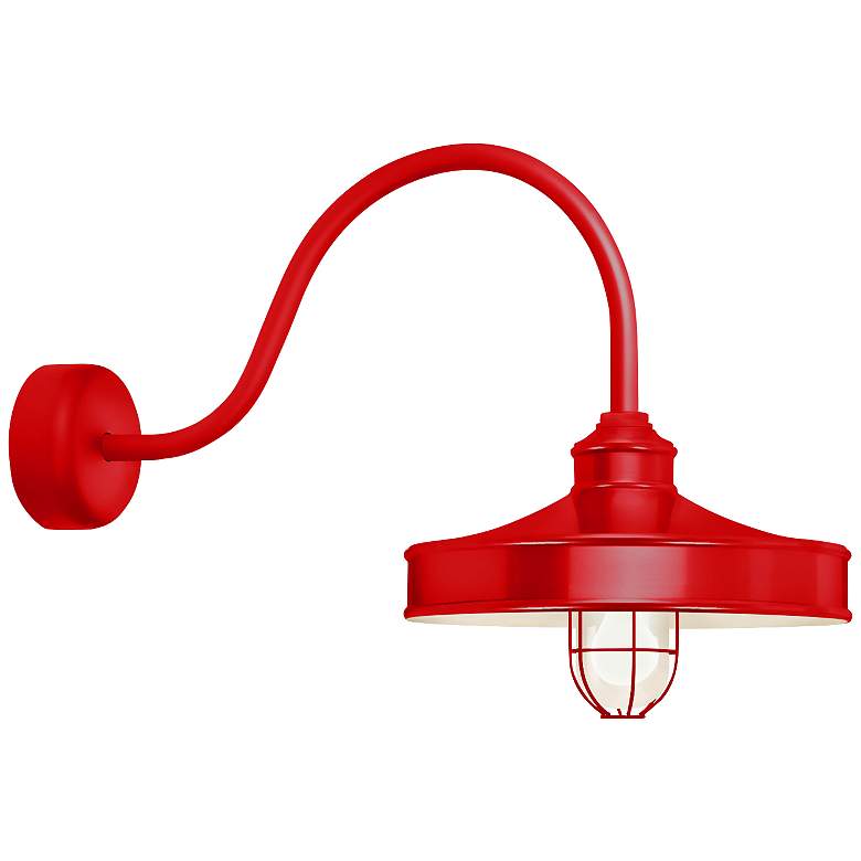 Image 1 RLM Nostalgia 18" High Red Outdoor Wall Light