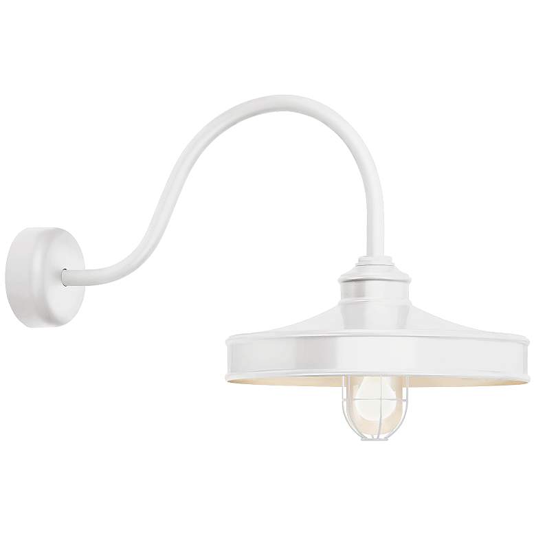 Image 1 RLM Nostalgia 18"H Gloss White Outdoor Wall Light