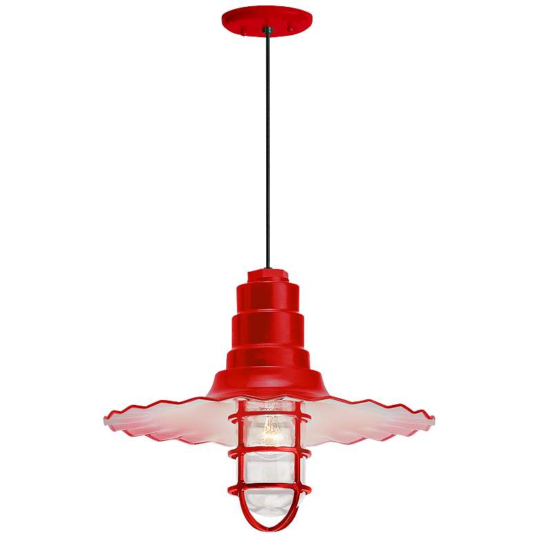 Image 1 RLM Radial Wave 7"H Red Outdoor Hanging Light