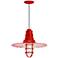 RLM Radial Wave 7"H Red Outdoor Hanging Light