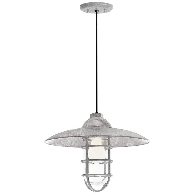 Image 1 RLM Retro Industrial 9 3/4"H Outdoor Hanging Light