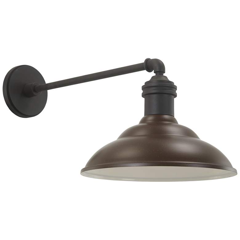 Image 1 RLM Series 13 1/4 inchH Bronze and Black Outdoor Barn Light