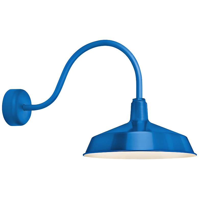 Image 1 RLM Standard 19" High Blue Outdoor Wall Light