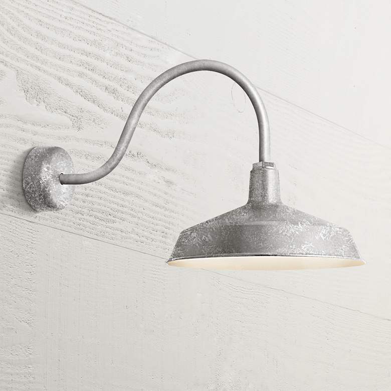Image 1 RLM Standard 19" High Galvanized Outdoor Wall Light