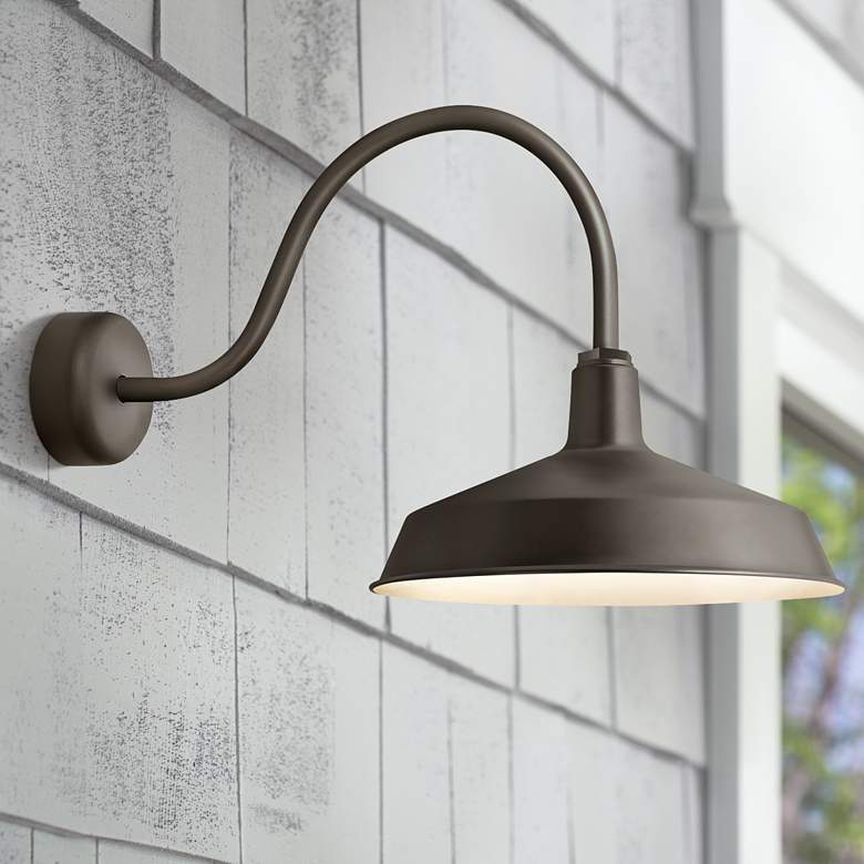 Image 1 RLM Standard 19"H Textured Bronze Outdoor Wall Light