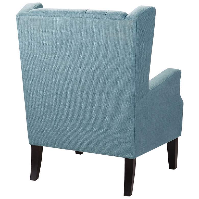Roan Lillian Tidepool Blue Wingback Tufted Accent Chair more views