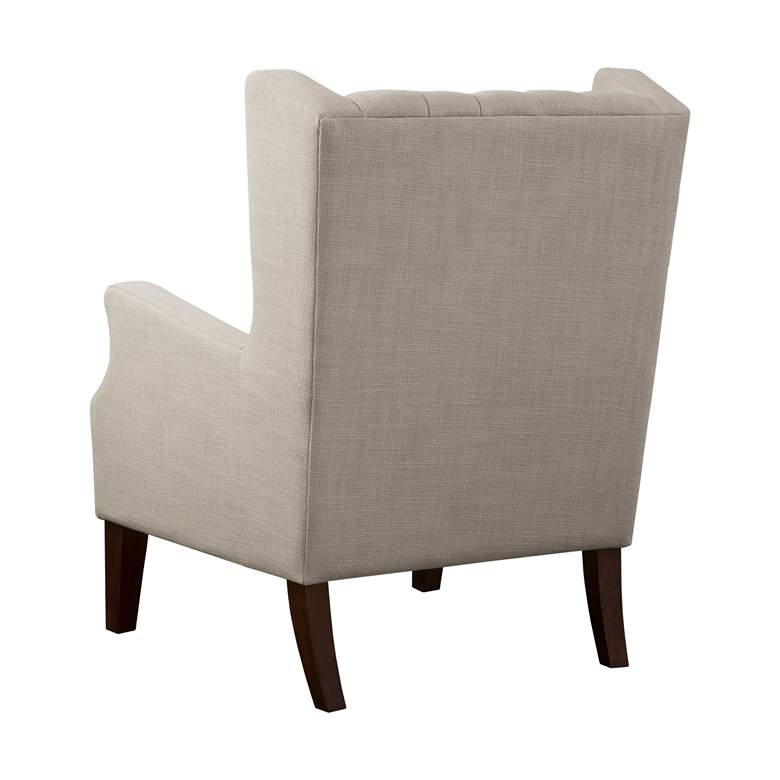 Image 3 Roan Linen Wingback Button Tufted Accent Chair more views