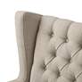 Roan Linen Wingback Button Tufted Accent Chair