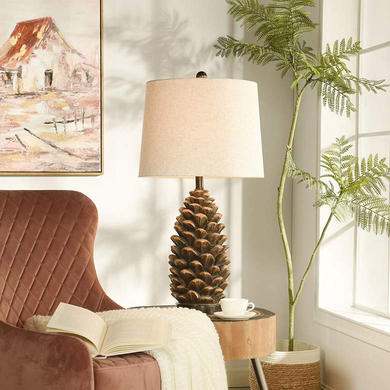 Image 6 Roanoke 30.75" High Acron Rustic Table Lamp more views