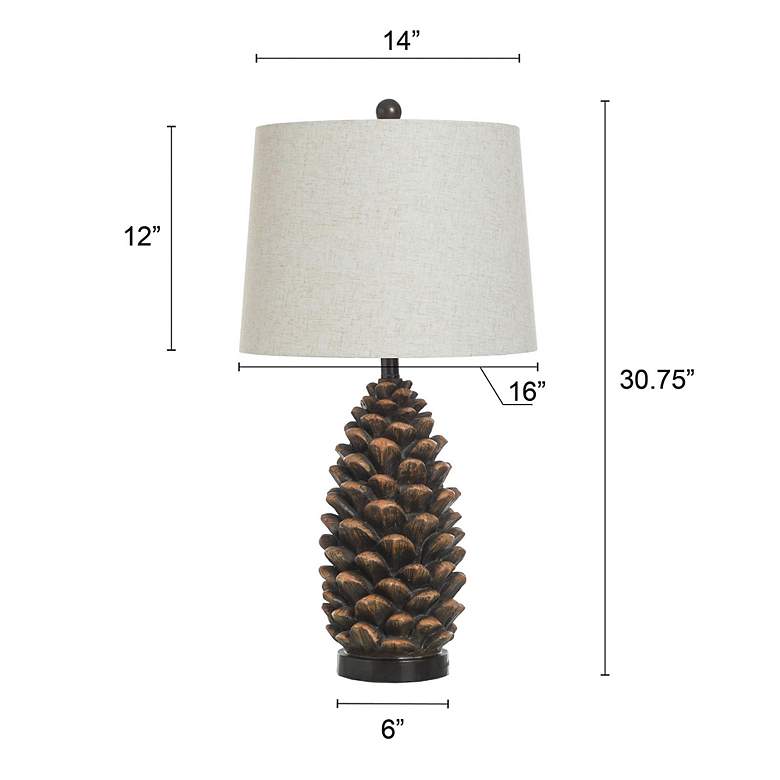 Image 7 Roanoke 30.75" High Acron Rustic Table Lamp more views