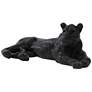 Roaring Art II 39" Wide Black Faceted Diamond Leopard Statue