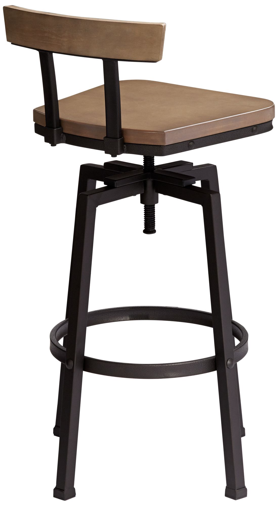 Roark Hammered Bronze Swivel Adjustable Stools Set of 2