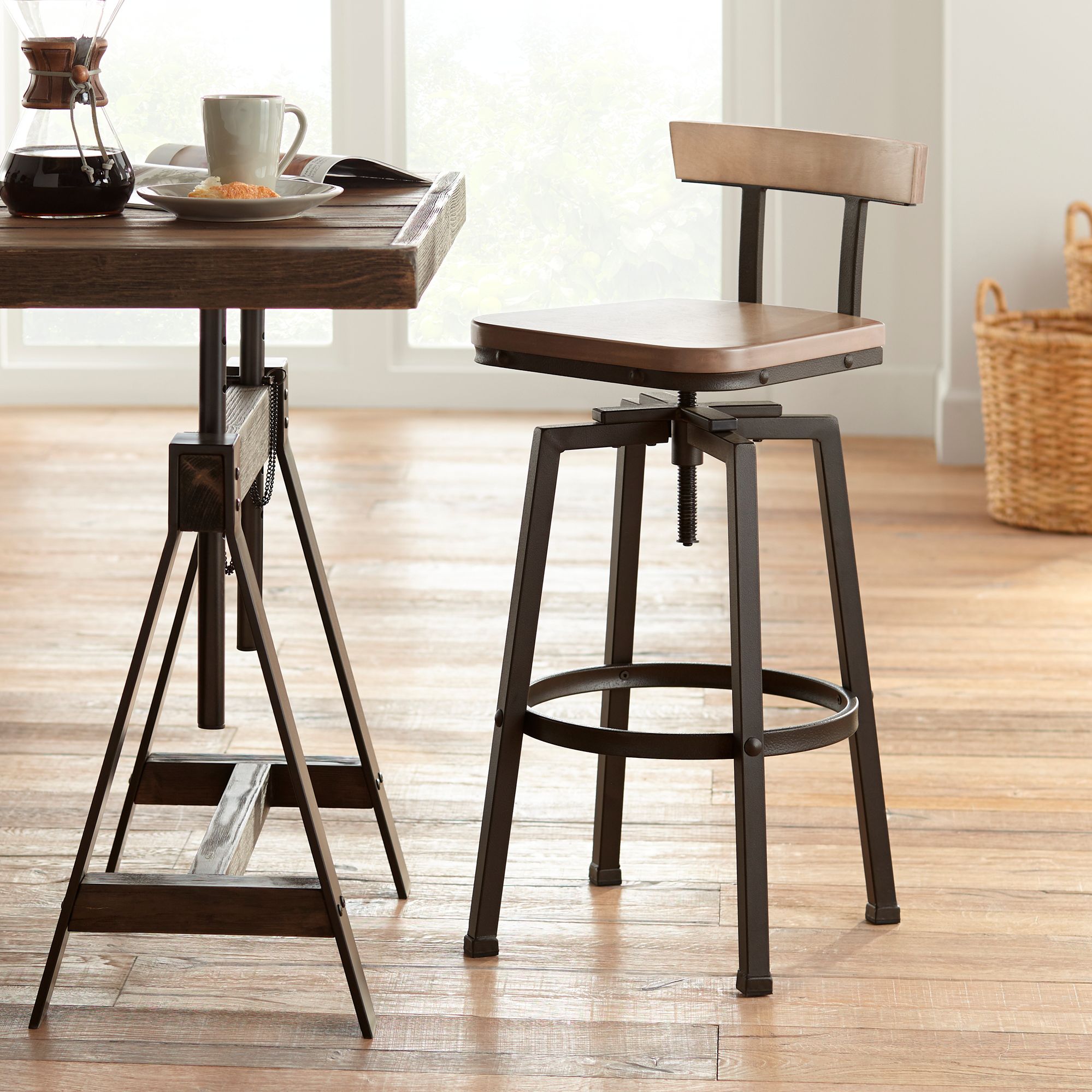 Adjustable height swivel online counter stool