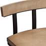 Roark Wood and Bronze Adjustable Seat Height Swivel Barstool