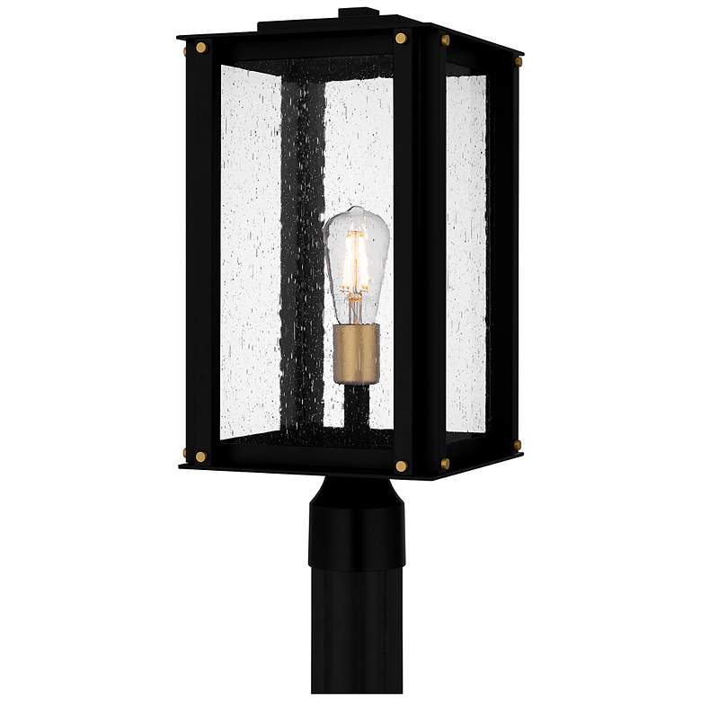 Image 1 Robbins 1-Light Matte Black Outdoor Post Lantern