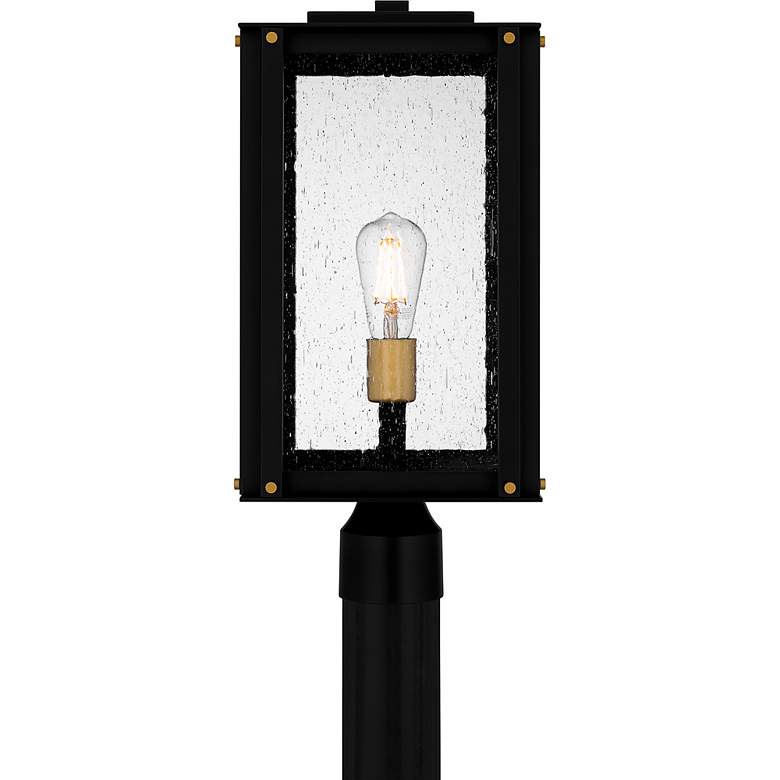 Image 3 Robbins 1-Light Matte Black Outdoor Post Lantern more views
