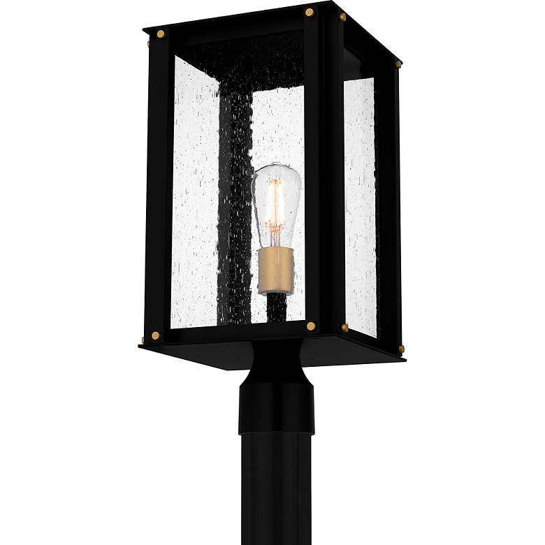 Image 4 Robbins 1-Light Matte Black Outdoor Post Lantern more views