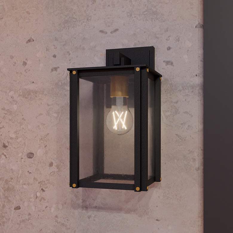 Image 1 Robbins 1-Light Matte Black Outdoor Wall Lantern
