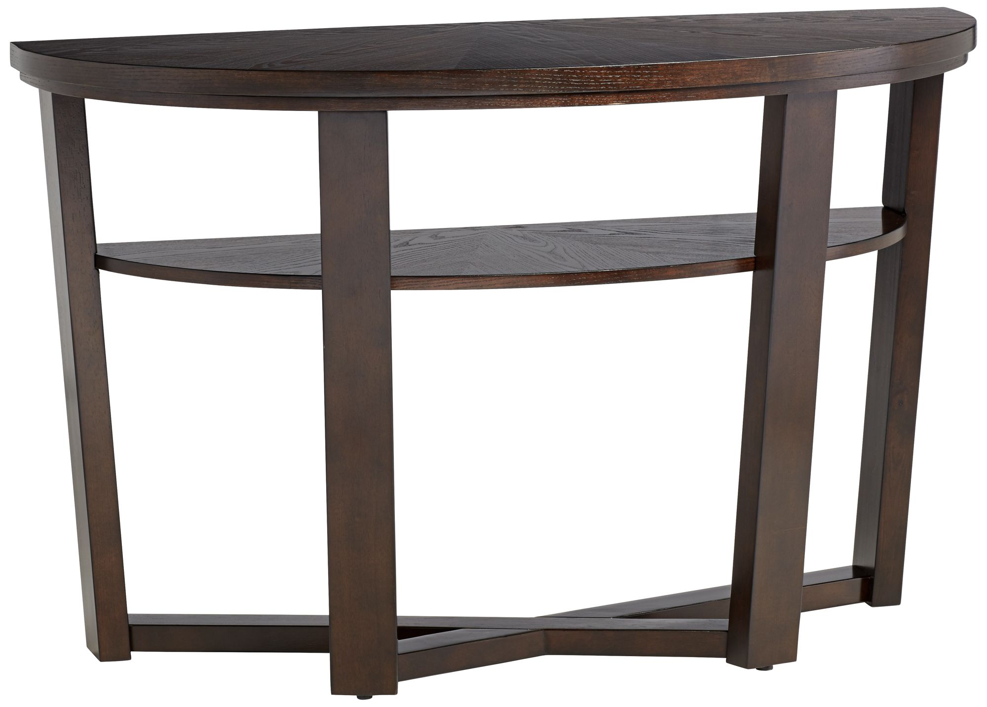 Image 6 Robbins Dark Brown Demilune Console Table more views