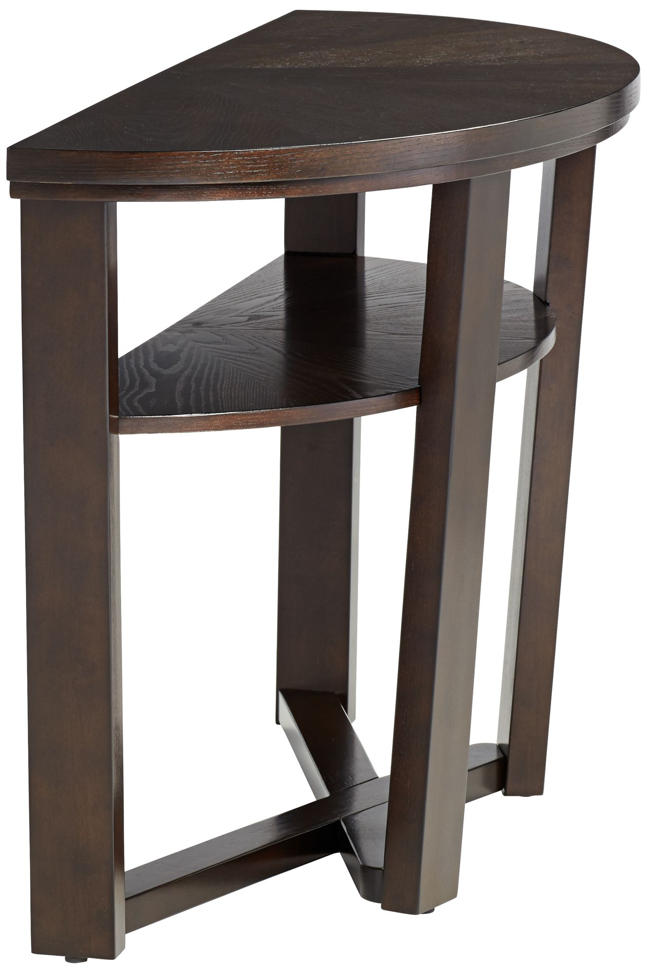 Image 7 Robbins Dark Brown Demilune Console Table more views