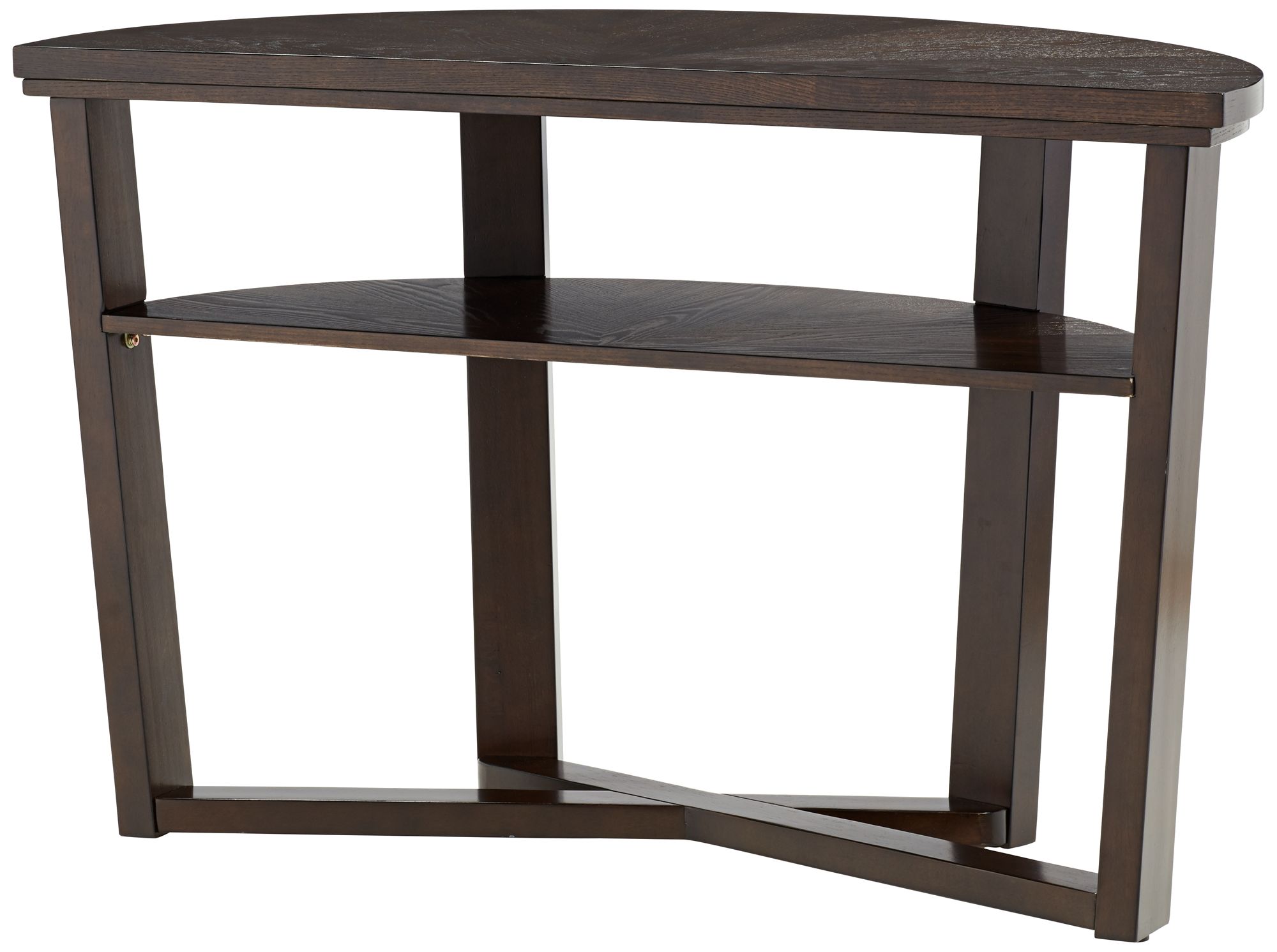 Robbins Dark Brown Demilune Console Table