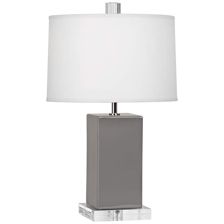 Image 1 Robert Abbey 19 1/4" High Harvey Smoky Taupe Ceramic Accent Lamp