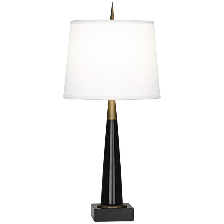 Image 1 Robert Abbey 21 1/4 inch High Florence Black Marble Table Lamp