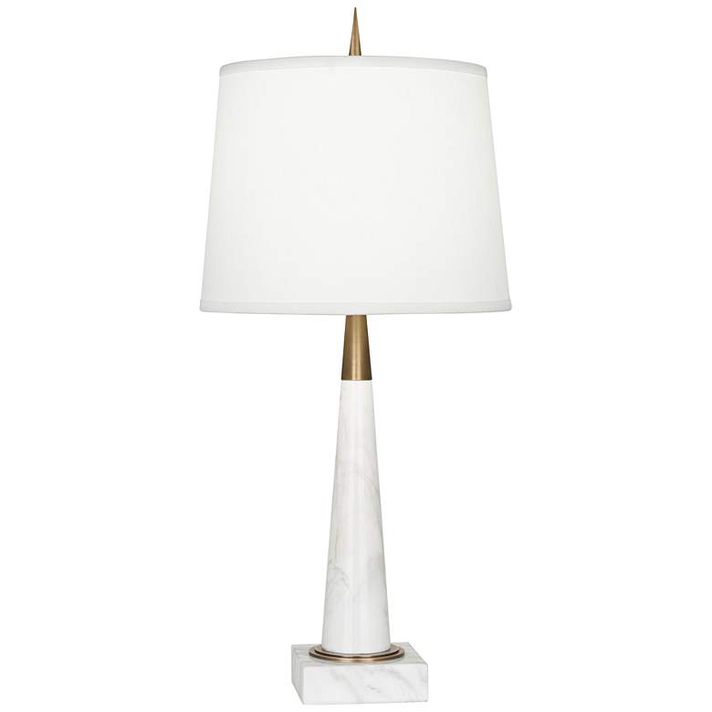 Image 1 Robert Abbey 21 1/4" High Florence Carrara Marble Table Lamp