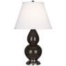 Robert Abbey 22 3/4" Coffee Ceramic and Silver Table Lamp