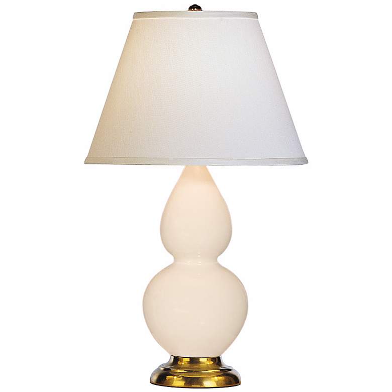Image 1 Robert Abbey 22 3/4 inch Bone Ceramic and Brass Table Lamp