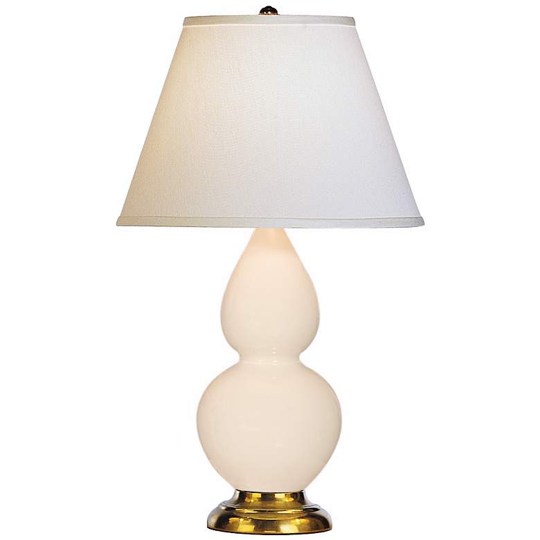 Image 1 Robert Abbey 22 3/4" Bone Ceramic and Brass Table Lamp