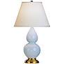 Robert Abbey 22 3/4" Brass and Light Blue Ceramic Table Lamp
