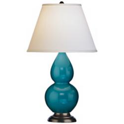 Robert Abbey 22 3/4&quot; Bronze and Peacock Blue Ceramic Table Lamp