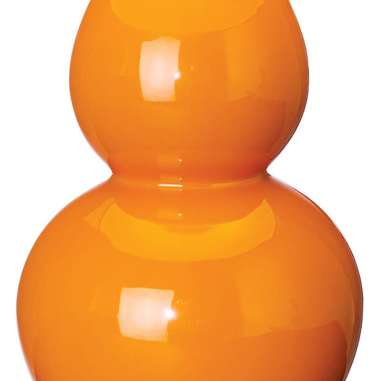 Image 3 Robert Abbey 22 3/4" Bronze and Pumpkin Orange Ceramic Table Lamp more views