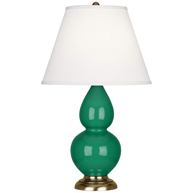 Image 1 Robert Abbey 22 3/4" Ceramic and Brass Emerald Table Lamp