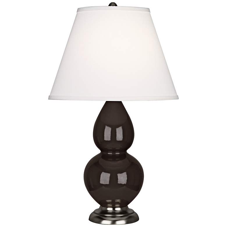 Image 1 Robert Abbey 22 3/4 inch Coffee Ceramic and Silver Table Lamp