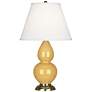 Robert Abbey 22 3/4" Double Gourd Sunset Yellow Ceramic Table Lamp