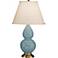 Robert Abbey 22 3/4" Egg Blue Ceramic and Brass Table Lamp