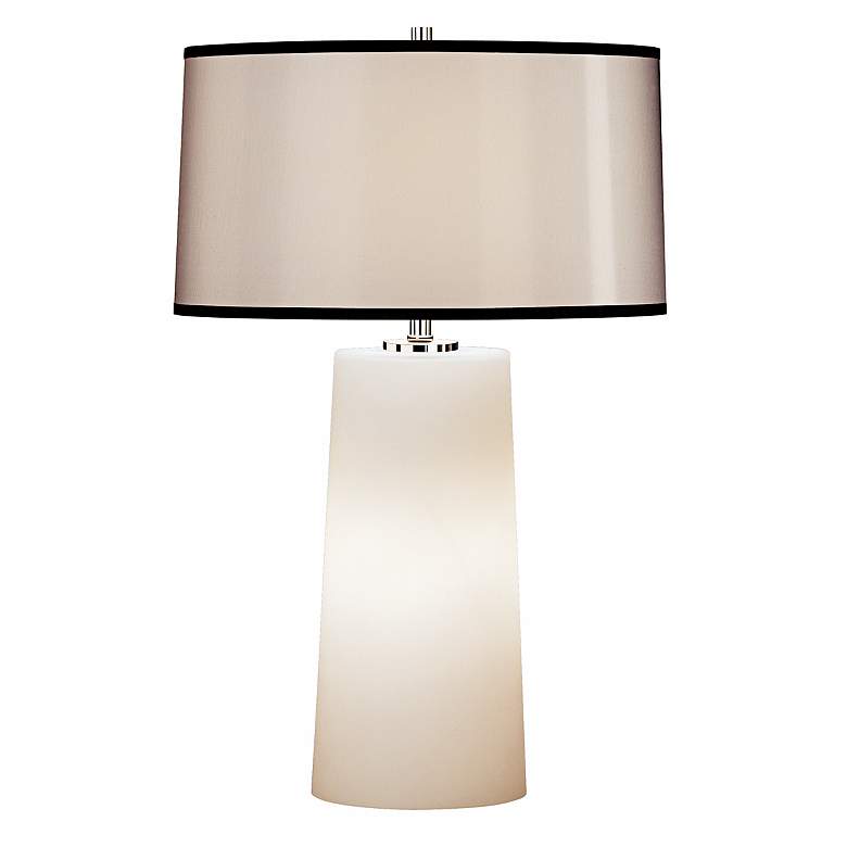 Image 2 Robert Abbey 22 3/4" Modern White Frosted Glass Night Light Table Lamp