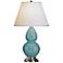 Robert Abbey 22 3/4" Silver and Egg Blue Ceramic Table Lamp