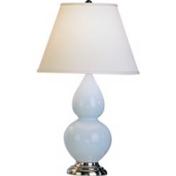 Robert Abbey 22 3/4&quot; Silver and Light Blue Ceramic Table Lamp