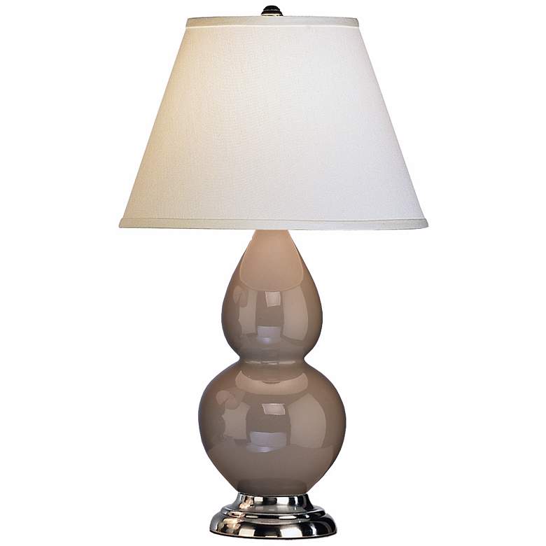 Image 1 Robert Abbey 22 3/4 inch Silver and Taupe Brown Ceramic Table Lamp