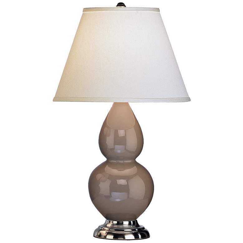 Image 1 Robert Abbey 22 3/4" Silver and Taupe Brown Ceramic Table Lamp