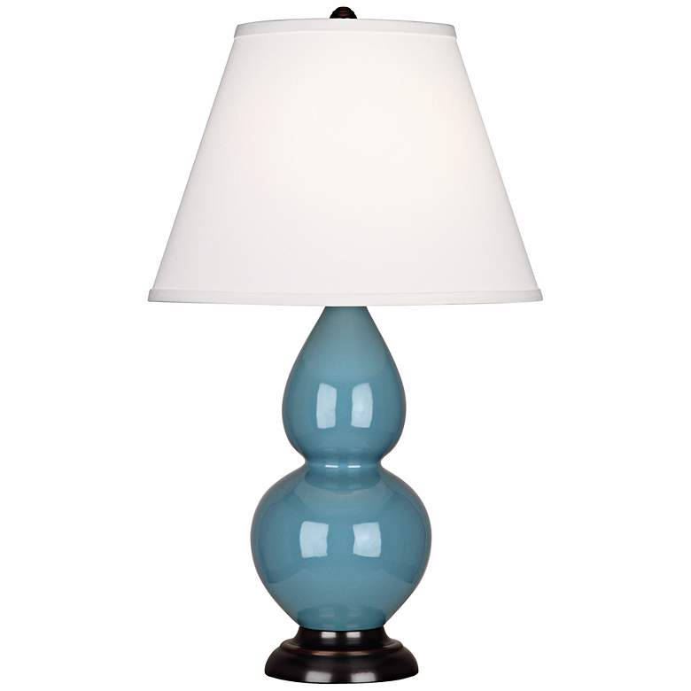 Image 1 Robert Abbey 22 3/4 inch Steel Blue Ceramic/Bronze Table Lamp